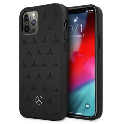 Mercedes iPhone 12/12 Pro Skal Läder - Svart