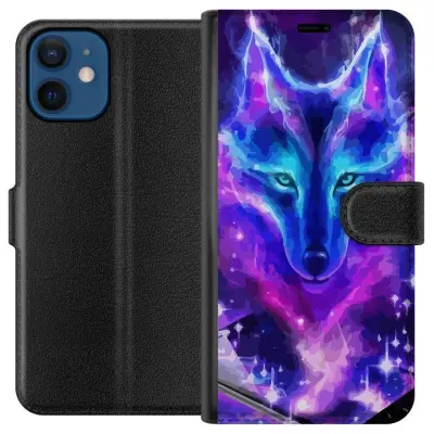 Plånboksfodral till Apple iPhone 12 med Neon Varg