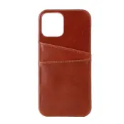Onsala Mobilskal Skinn Brun iPhone 12 & 12 Pro med Kortfack