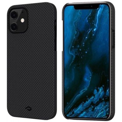 Pitaka MagEZ Plain Case (iPhone 12) - Röd/grå