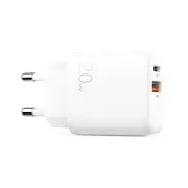 SiGN Snabbladdare USB&USB-C PD 3.5A 20W - Vit