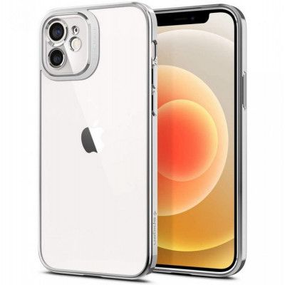 Spigen Optik Crystal Mobilskal iPhone 12 & 12 Pro -Chrome Silver