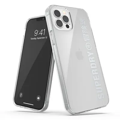 SuperDry Snap Clear Skal iPhone 12/12 Pro - Silver