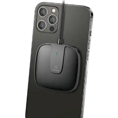 USAMS Induktionsladdare US-CD153 Magnetisk 15W iPhone 12-serien – Svart