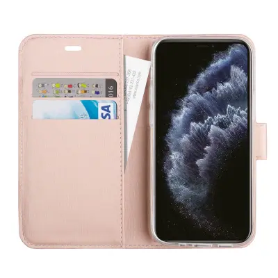 Vivanco Plånboksfodral iPhone 12 / 12 Pro - Rosa Guld