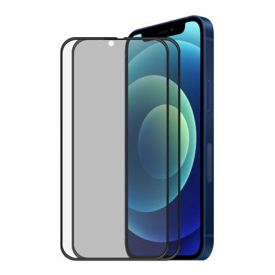 [2-PACK] Privacy Härdat Glas Skärmskydd iPhone 13 Mini - Svart