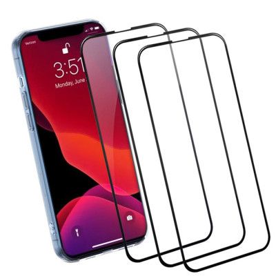 [3-PACK] Härdat Glas Skärmskydd iPhone 13 Mini - Svart