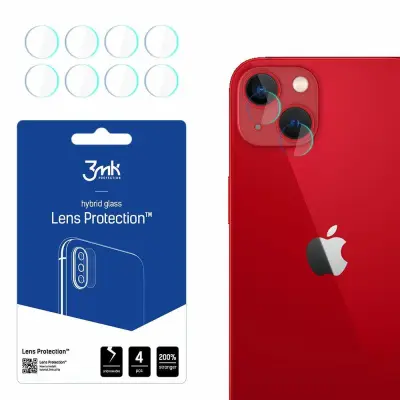 [4-Pack] 3MK iPhone 13 Mini Kameralinsskydd Hybrid Glas