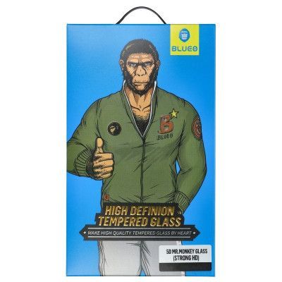 5D Mr. Monkey Härdat Glas till iPhone 13 Mini Svart