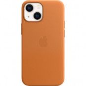 Apple Läder Magsafe Skal iPhone 13 Mini - Guld Brun