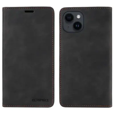 BETOPNICE 003 iPhone 13 mini Plånboksfodral Konstläder - Svart