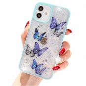 Bling Star Butterfly Skal till iPhone 13 Mini - Turkos