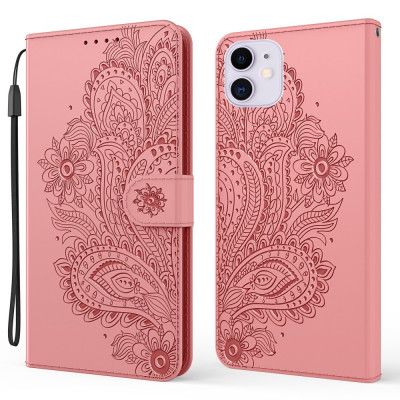 Blommor iPhone 13 Mini Plånboksfodral - Rosa
