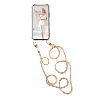 Boom iPhone 13 Mini skal med mobilhalsband- Chain Gold