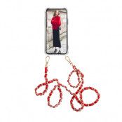 Boom iPhone 13 Mini skal med mobilhalsband- Chain Maroon