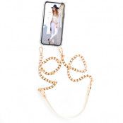 Boom iPhone 13 Mini skal med mobilhalsband- ChainStrap Beige