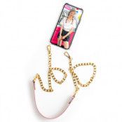 Boom iPhone 13 Mini skal med mobilhalsband- ChainStrap Pink