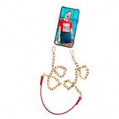 Boom iPhone 13 Mini skal med mobilhalsband- ChainStrap Red