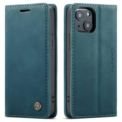CASEME 013 iPhone 13 mini Plånboksfodral Konstläder Magnetisk Grön