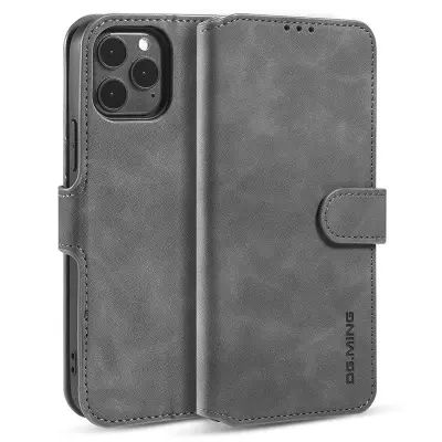 DG.MING Plånboksfodral Konstläder iPhone 13 mini 5.4 tum - Grå