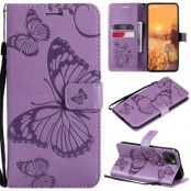Fjärilar Plånboksfodral iPhone 13 Mini - Lila