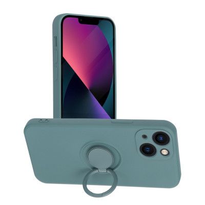 Forcell Silicone Ring skal till iPhone 13 MINI Grön