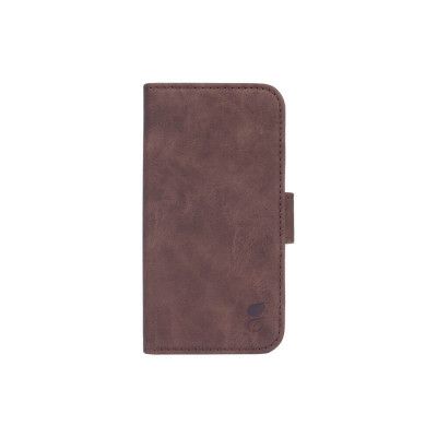 Gear Nubuck PU Plånboksfodral iPhone 13 Mini - Brun