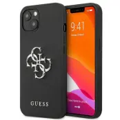 Guess iPhone 13 Mini Skal Saffiano Metal Logo - Svart