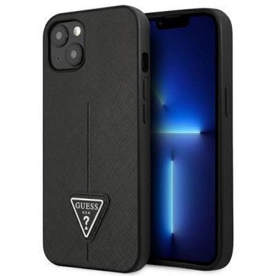 Guess iPhone 13 Mini Skal Saffiano Triangle Logo - Svart