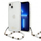 Guess White Pearl Skal iPhone 13 Mini - Transparent