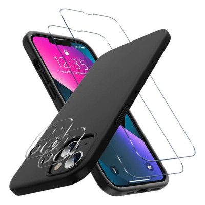 iPhone 13 Mini [5-PACK] 1 X Skal - 2 X Kameralinsskydd - 2 X Härdat Glas