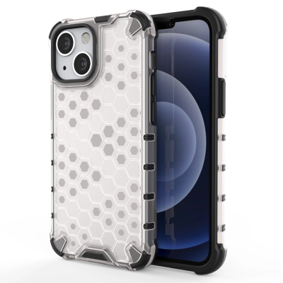 iPhone 13 mini Mobilskal Honeycomb Armor - Vit