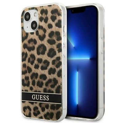 iPhone 13 Mini Skal  Guess  Leopard Electro Stripe  Brun