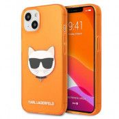 Karl Lagerfeld Glitter Choupette Fluo Skal iPhone 13 Mini - Orange