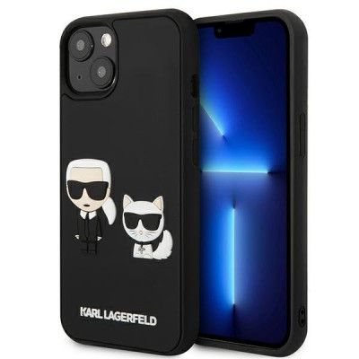 Karl Lagerfeld iPhone 13 mini Skal Karl & Choupette Ikonik 3D - Svart
