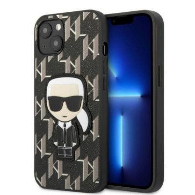 Karl Lagerfeld iPhone 13 mini Skal Monogram Ikonik Patch - Svart