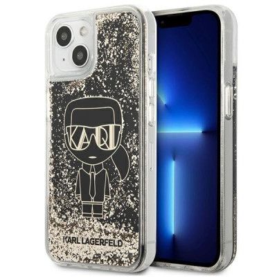 Karl Lagerfeld Liquid Glitter Gatsby iPhone 13 mini - Svart