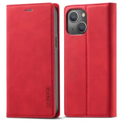 LC.IMEEKE iPhone 13 mini Mobilskal KonstLäder - Röd