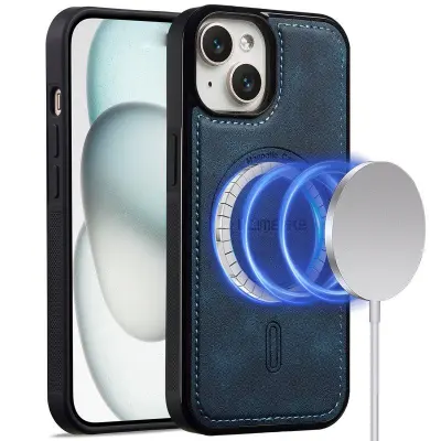 LC.IMEEKE L6 Fodral för iPhone 13 minKonstLäder - Blå