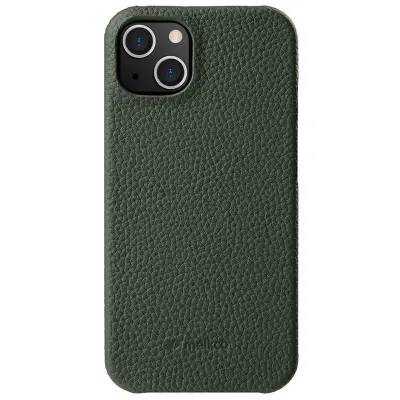 MELKCO iPhone 13 mini Mobilskal Äkta Läder PC Grön