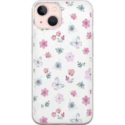 Mobilskal till Apple iPhone 13 mini med Blommor och fjärillar