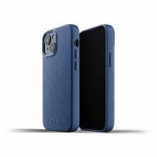 Mujjo Full Läder Mobilskal iPhone 13 Mini - Monacoblå