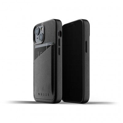 Mujjo Full Läder Plånboksfodral iPhone 13 Mini - Svart