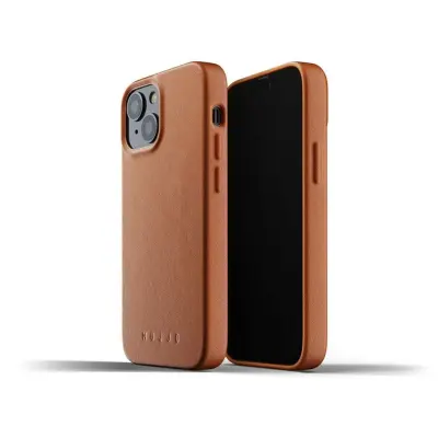 Mujjo Full Leather Case (iPhone 13 mini) - Blå