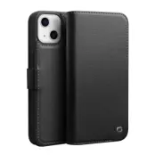 QIALINO iPhone 13 Mini Plånboksfodral Äkta Läder Flip Folio