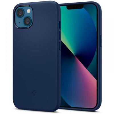 Spigen Silicone Fit Skal iPhone 13 Mini - Navy Blå