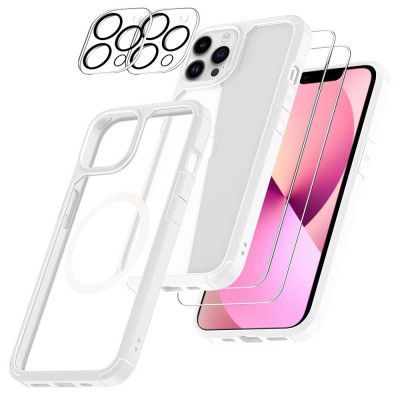 [6in1] Boom iPhone 13 Pro Max Skal, Kameralinsskydd, Härdat Glas, MagSafe Ring