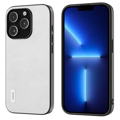 ABEEL iPhone 13 Pro Max Mobilskal Drop-Proof Litchi Textur Vit