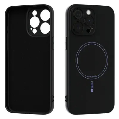 ABEEL iPhone 13 Pro Max Mobilskal MagSafe Liquid Silicone Svart