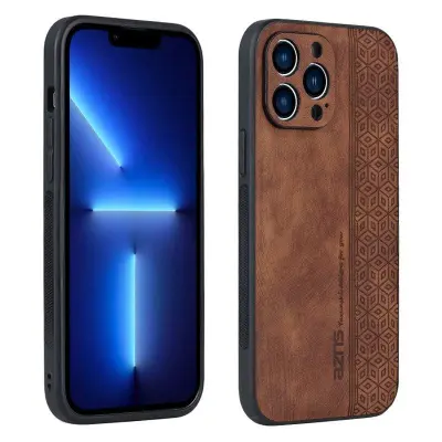 AZNS iPhone 13 Pro Max Fodral KonstLäder - Brun